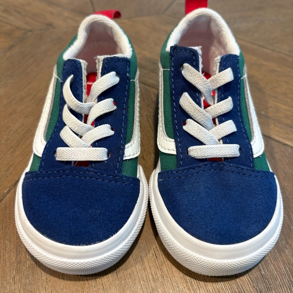 Vans Kids Blue and Green Sneakers - Picture 2 of 9